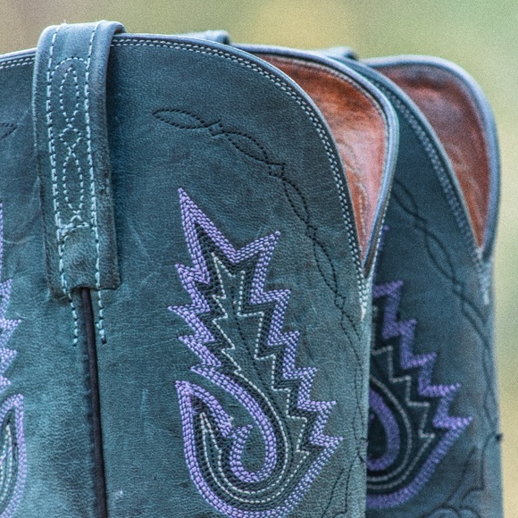 Old Gringo Teju Lizard Teal Cowboy boots - Picture 8 of 16